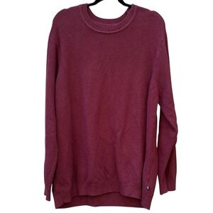 GAP Men's XXL Burgundy Textured Knit Crewneck Sweater Cozy Casual